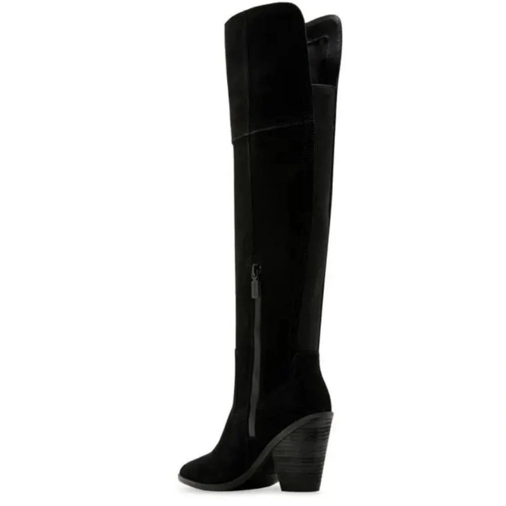 🌸BLONDO🌸 Windie Waterproof Over The Knee Boot - Black Suede Size: 6M